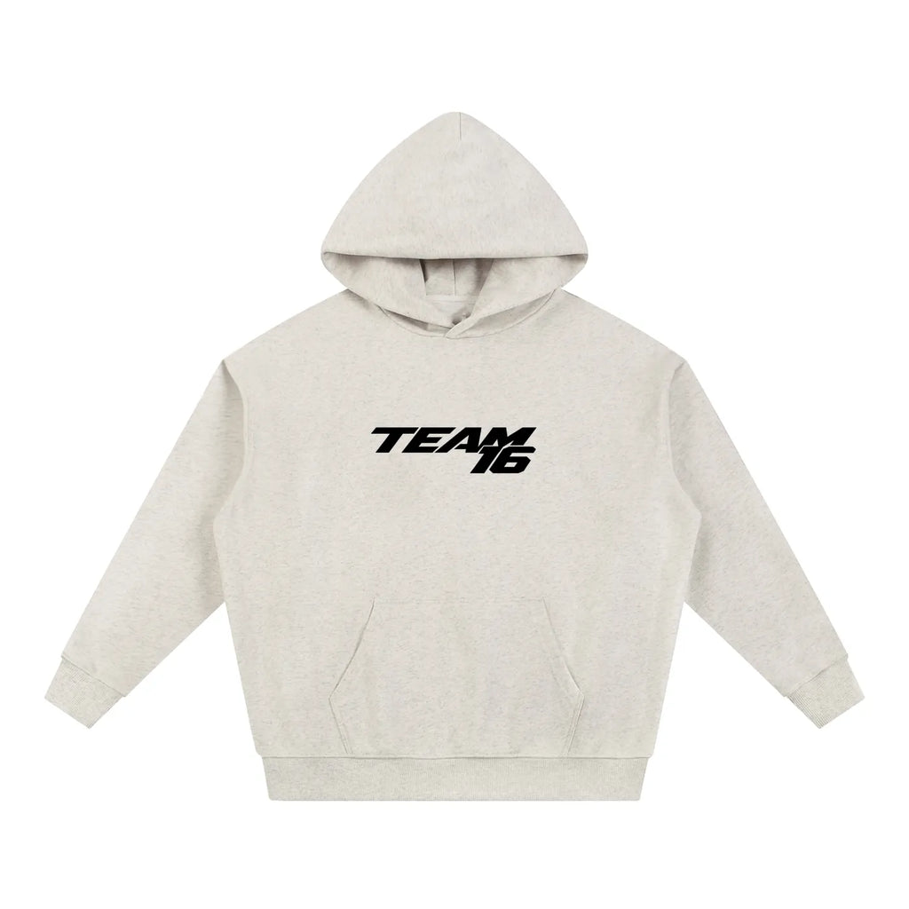 Team 16 White Grey Hoodie