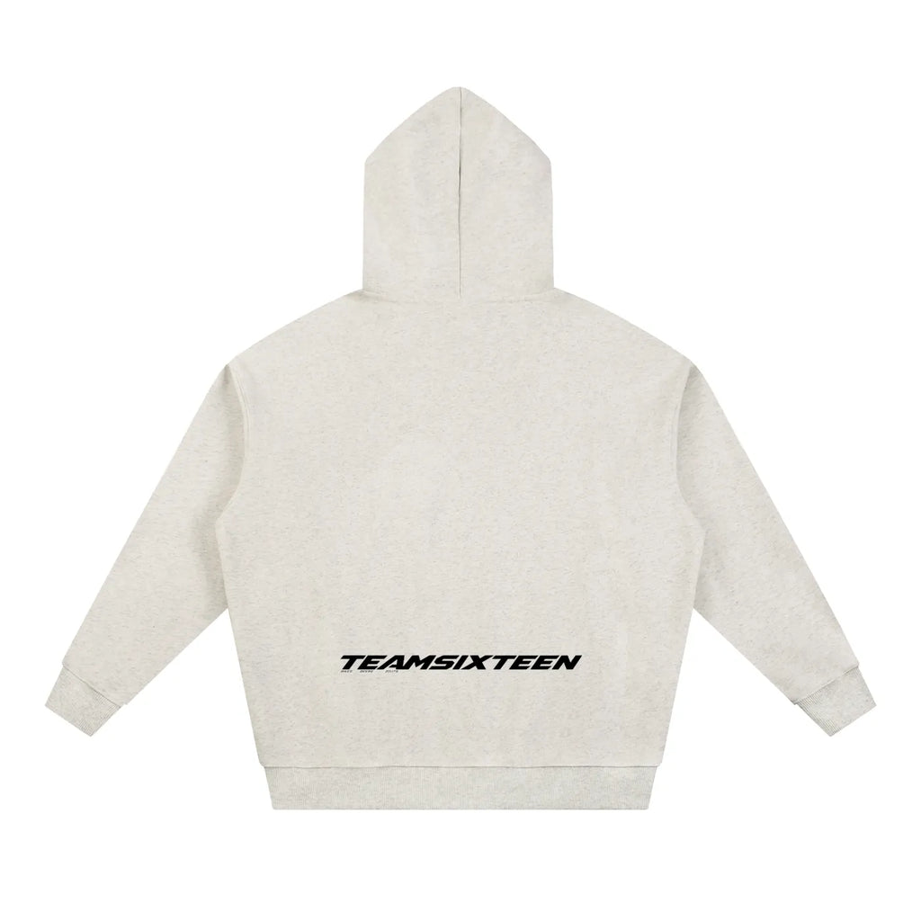 Team 16 White Grey Hoodie